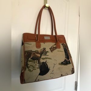 Handbag, small stain, bits and horses theme